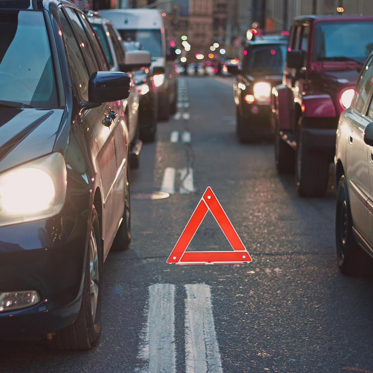 Happyyami Red Triangular Warning Triangle Sign for Cars and Trucks