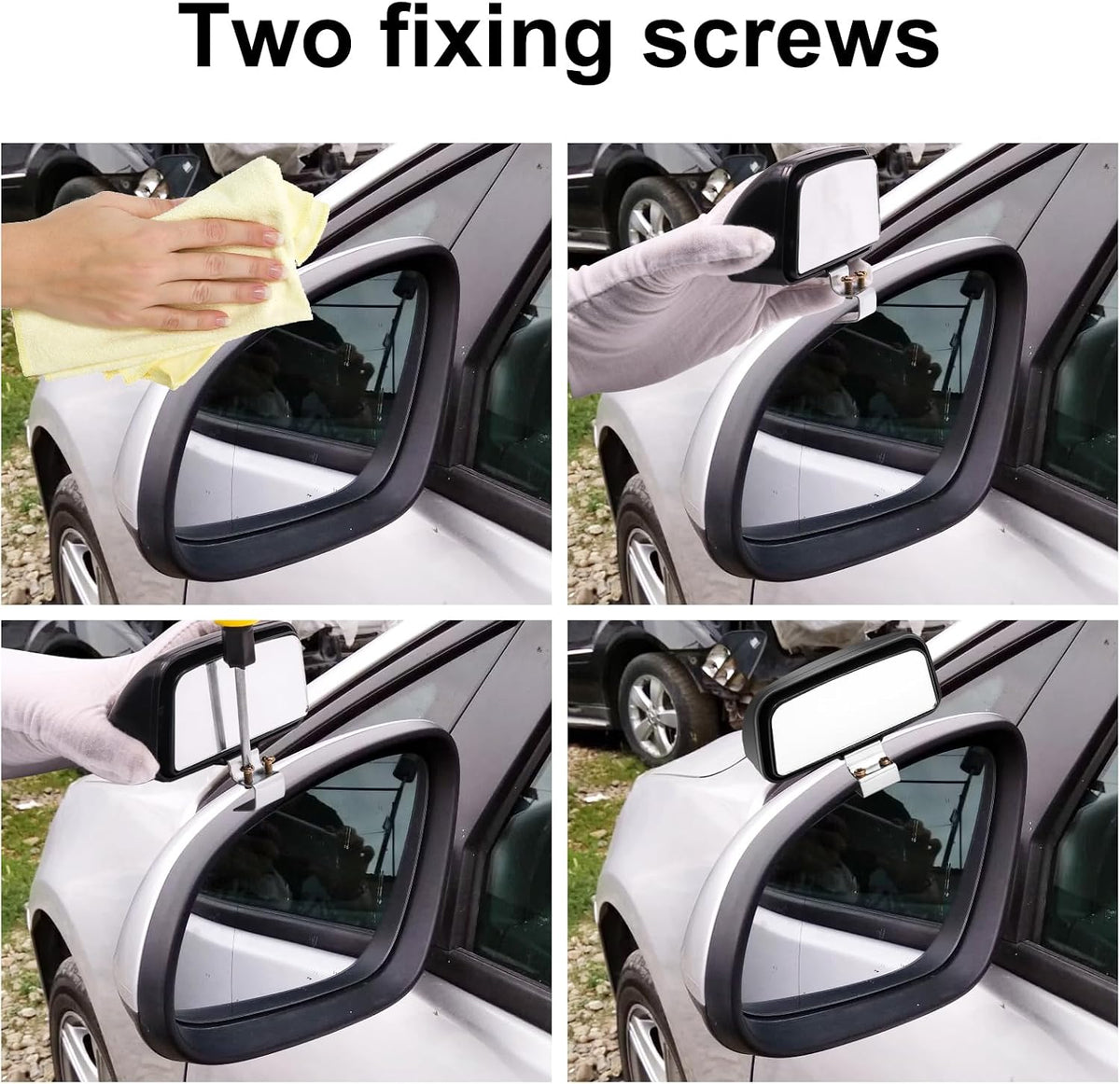 Rearview mirror blind spot mirro, Car Blind Spot Side Mirror, Rear View Auxiliary Blind Spot Mirror, Adjustable Blindspot Convex Wide Angle Side Rearview Mirror With fixing With most Car 2pcs