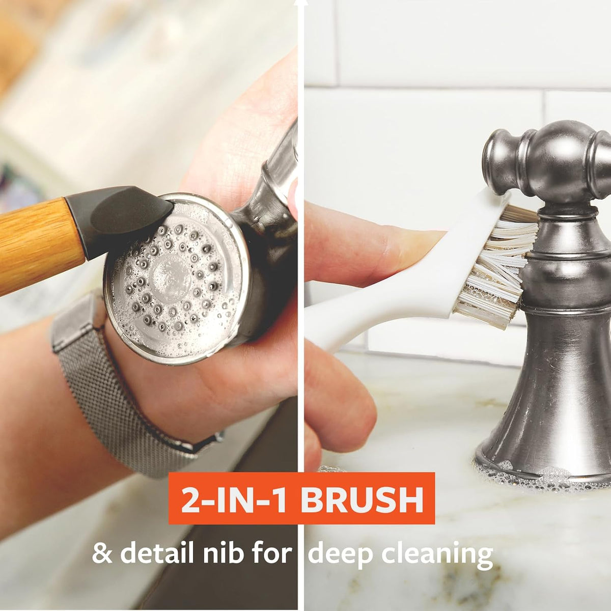 Full Circle Every-Crevice Detail Brush for Grout, 2-Pack.