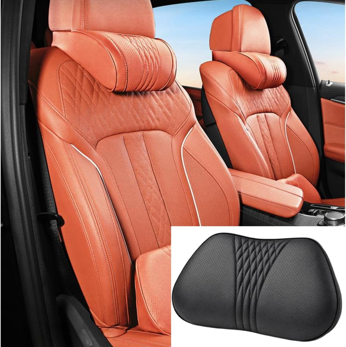 Universal Memory Foam Car Headrest Neck Pillow Ergonomic Auto Neck Cushion