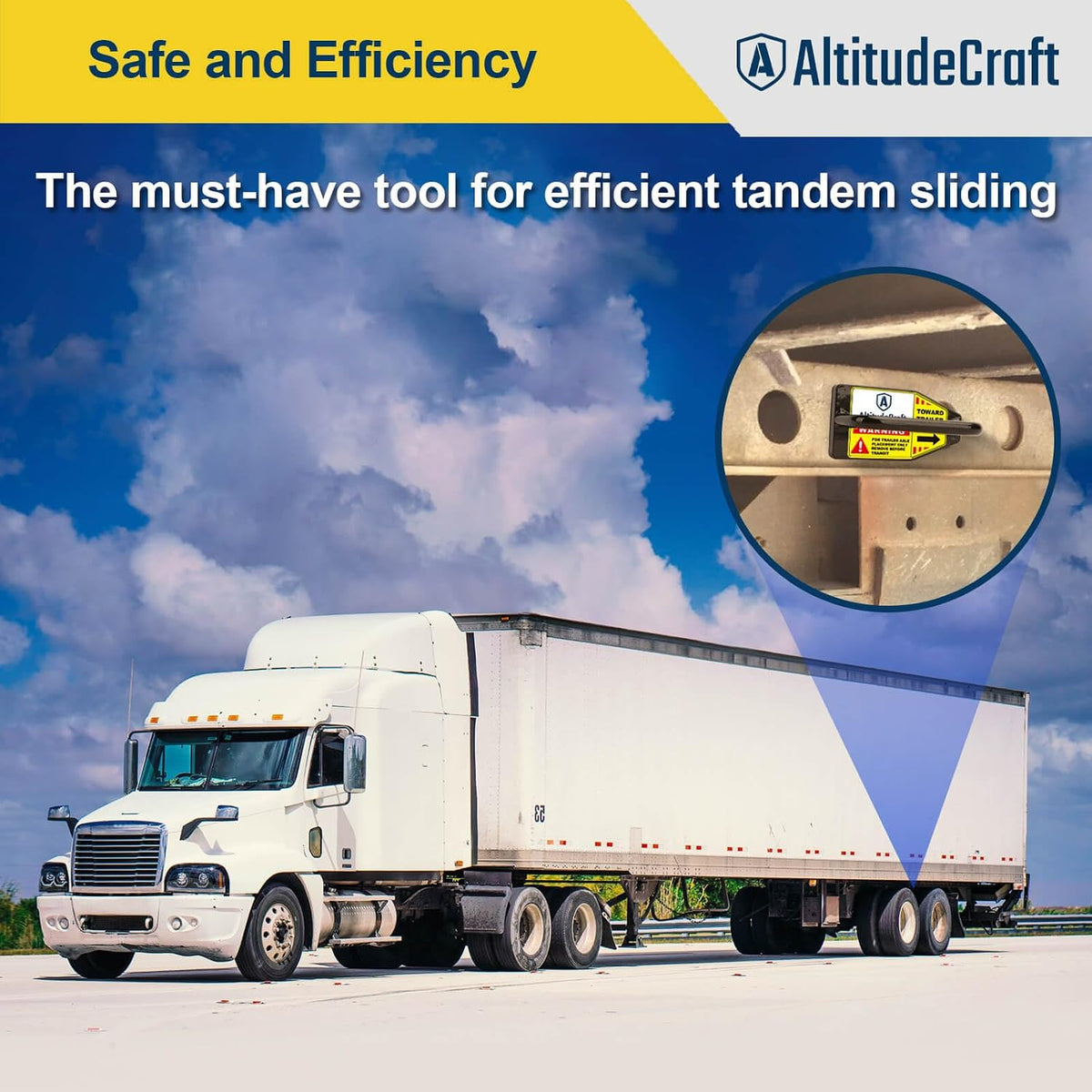 Magnetic Tandem Slide Stopper for Semi Trucks, Carbon Steel