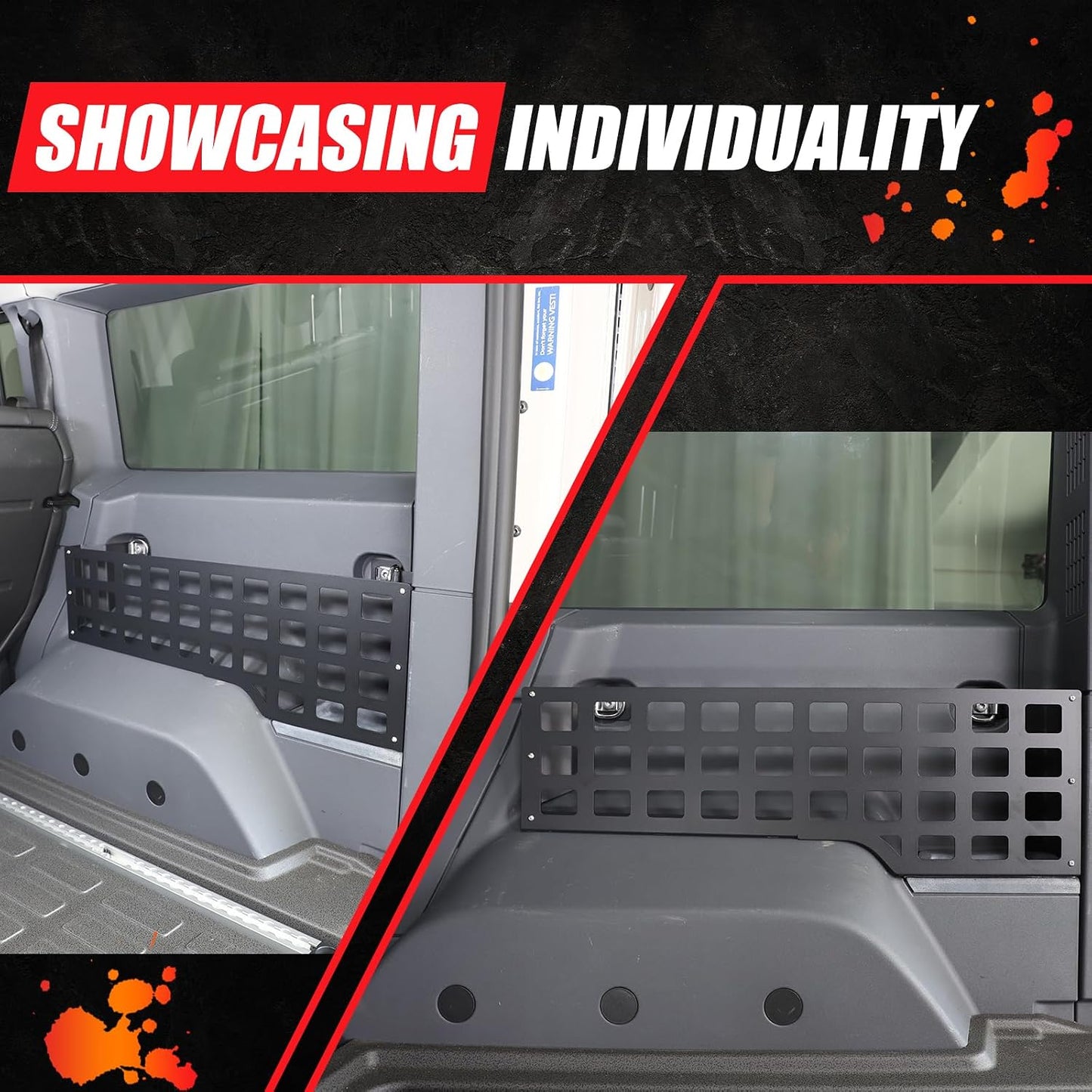 Rear Cargo Rack Trunk Modular Panel Organizers Shelves Compatible with INEOS Grenadier 2022-2025 Trunk Side Molle Storage Rack Basket System Luggage Storage (Right)