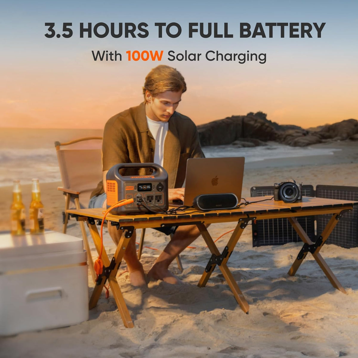 Jackery Solar Generator 300 and 40W Solar Panel,292Wh,300W AC