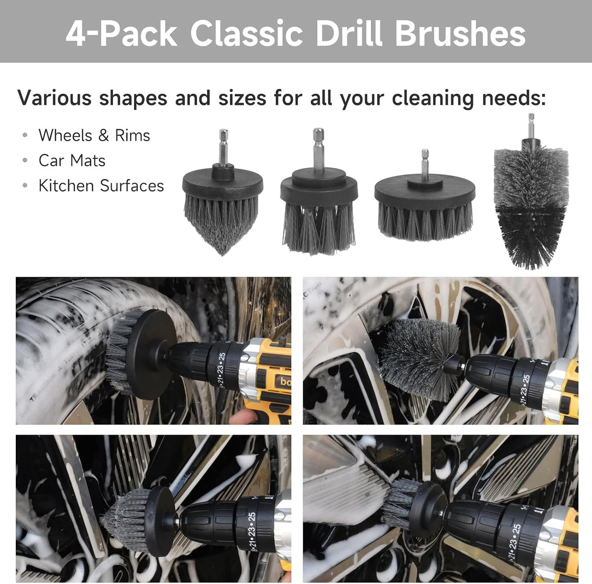 Car Detailing Kit, Car Detailing Brush Set, Car Cleaning Kit, Auto Detailing Tools for Interior Exterior Wheels, Professional Car Wash Accessories with Windshield Cleaning Tool and Storage Box(Grey)