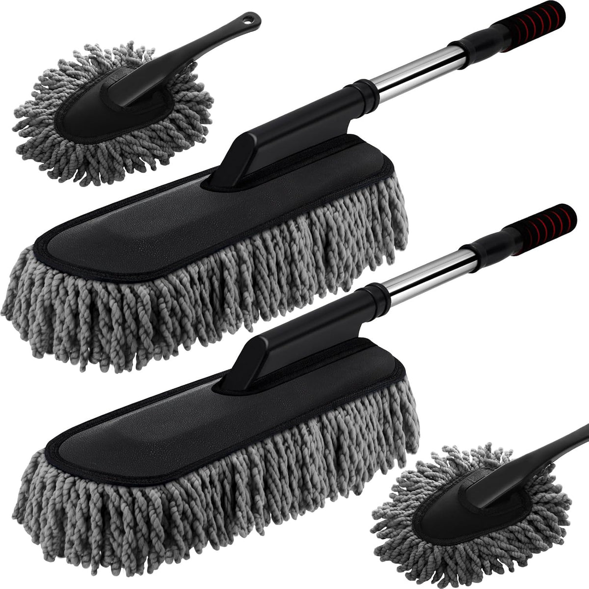 4 Pack Microfiber Car Duster Exterior Scratch Free, Gray