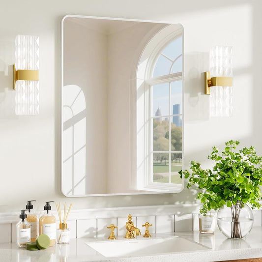 22x30 inch White Bathroom Mirror, Vanity Mirrors for Bathroom