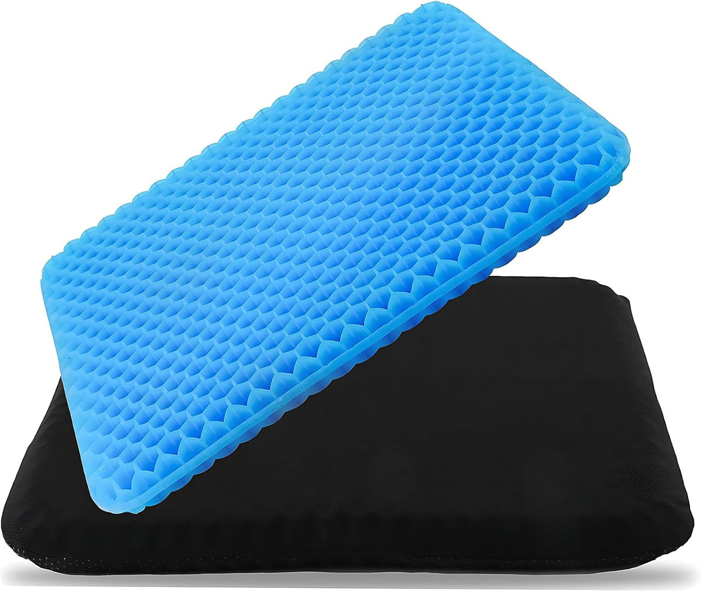 Gel Seat Cushion, Cooling Honeycomb Cushion for Long Sitting, Tailbone & Coccyx Pain Relief, Ergonomic Office Chair Pad, Breathable for Car Seat & Wheelchair(Light Purple)