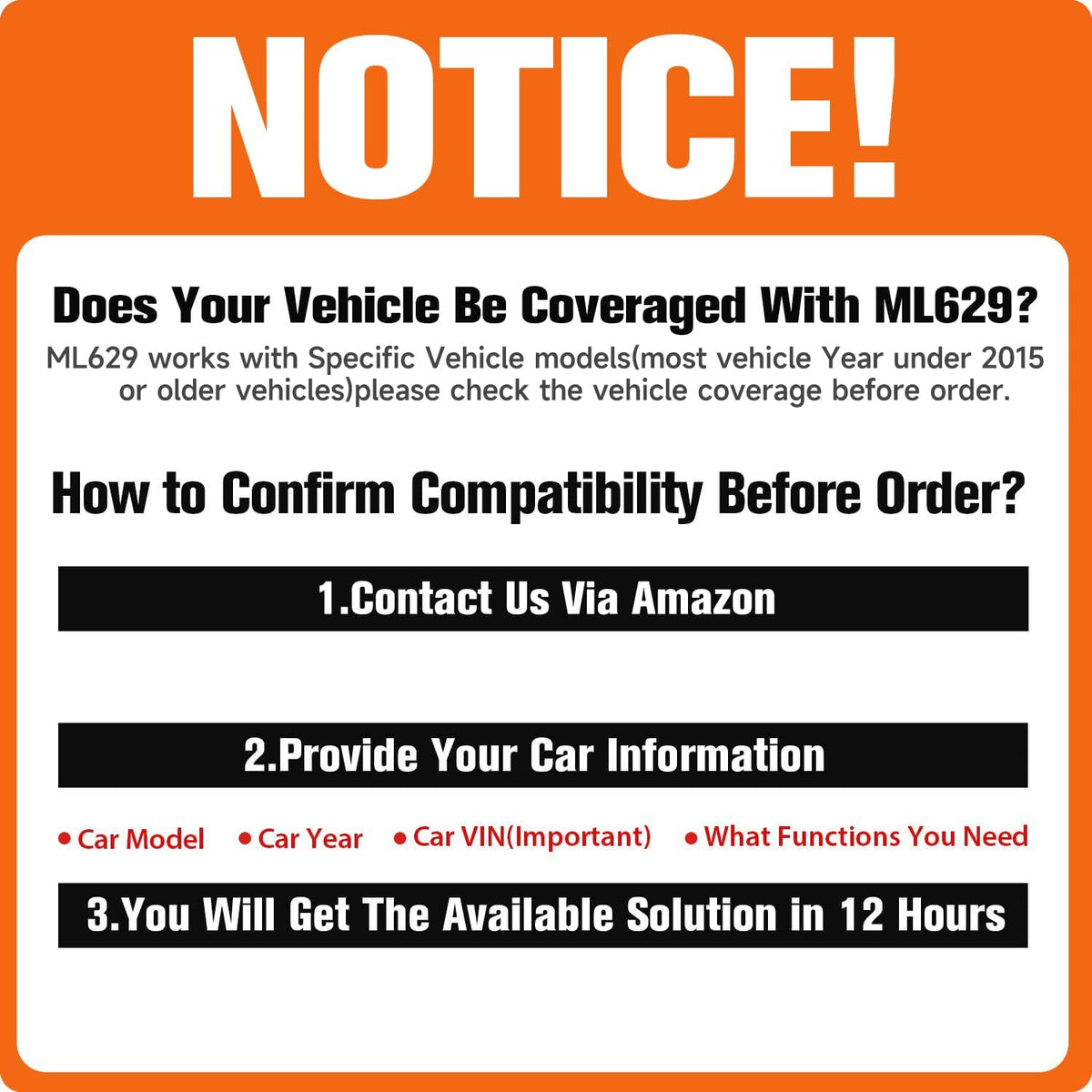 Autel MaxiLink ML629 OBD2 Scanner, ABS SRS Engine Transmission Diagnostics