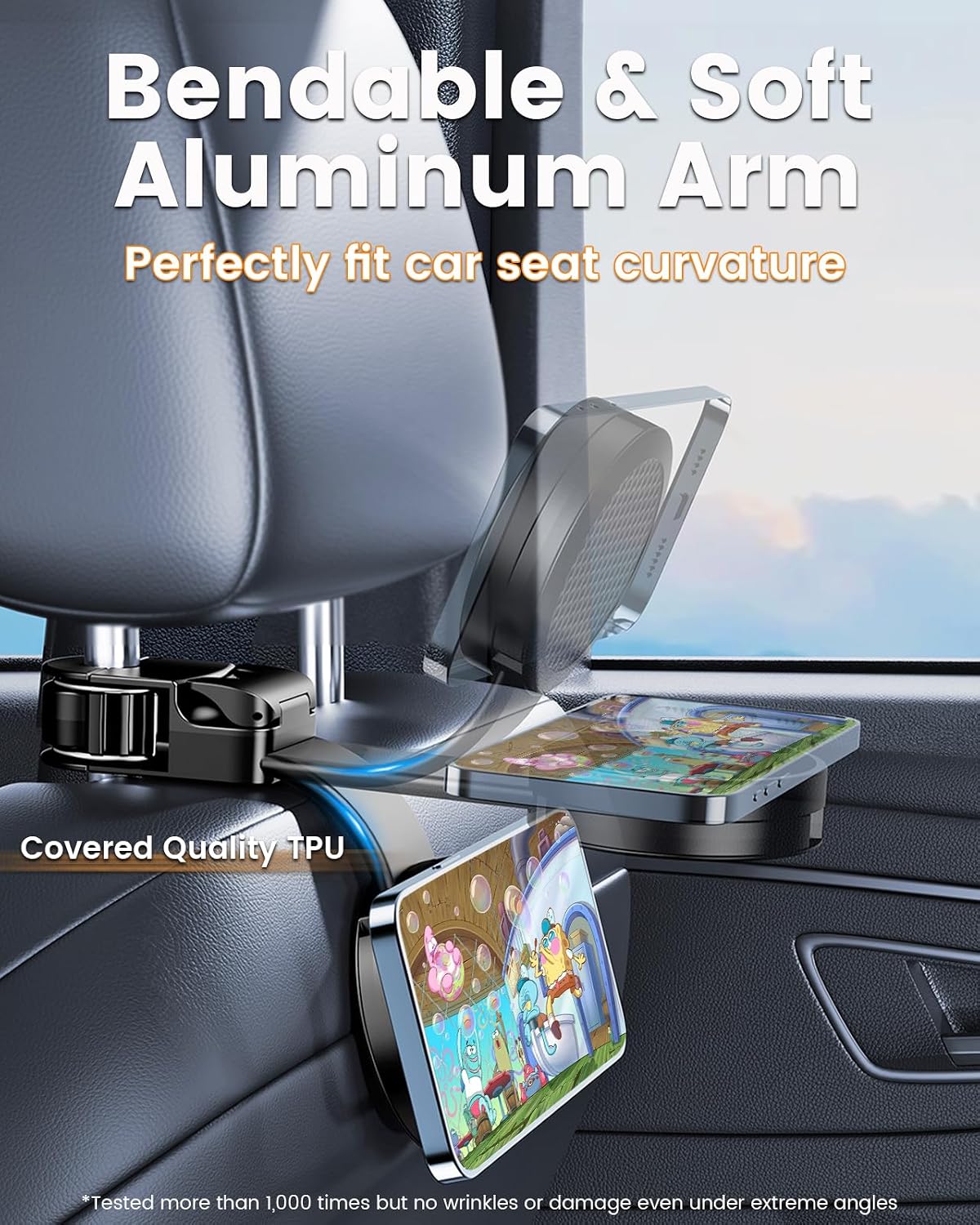 Magsafe Phone Holder for Backseat with 3 Hidden Storage Hooks