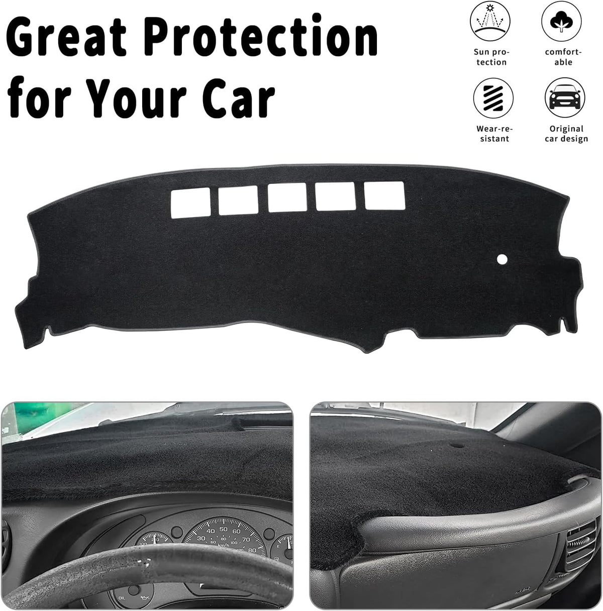 POSAID Dash Cover for 1998-2004 Chevy S10 GMC Sonoma