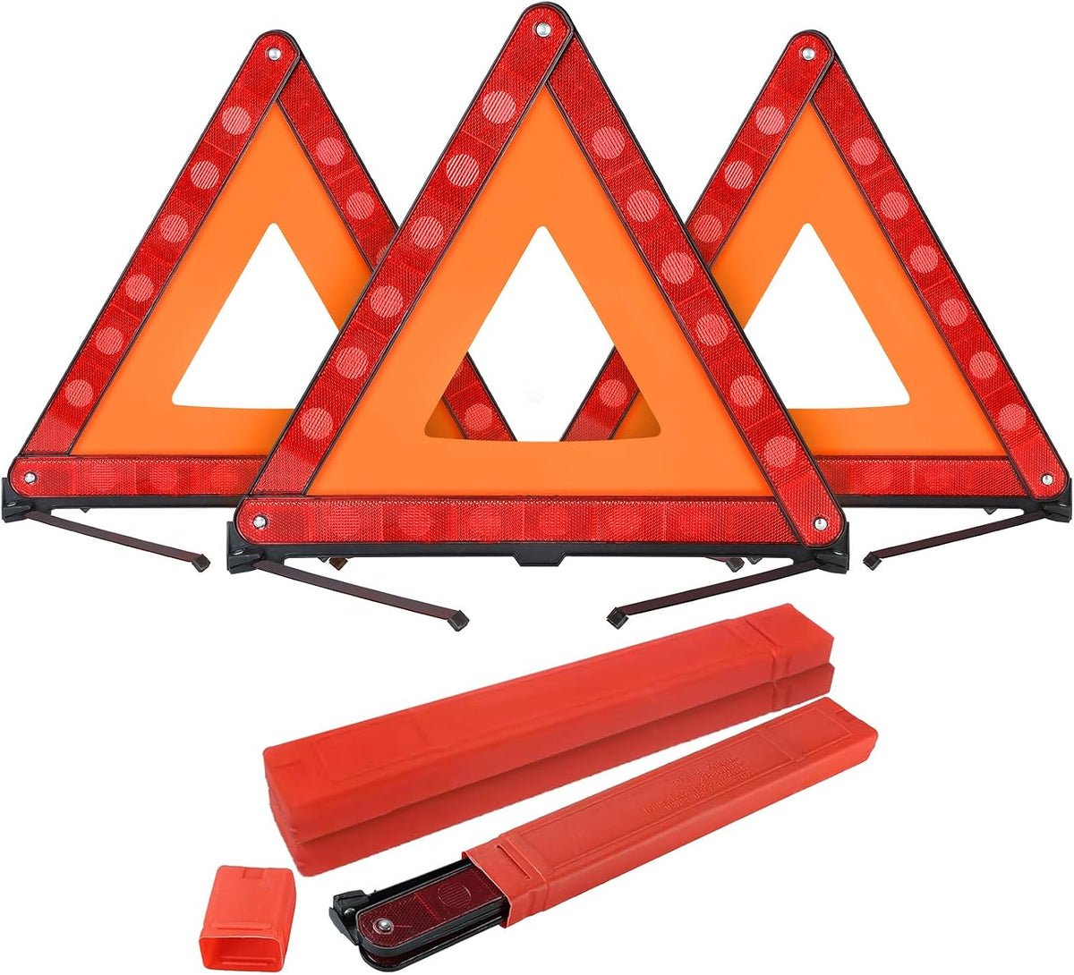 FLKQC Warning Triangles Safety Emergency Kit, Foldable Reflective Kits