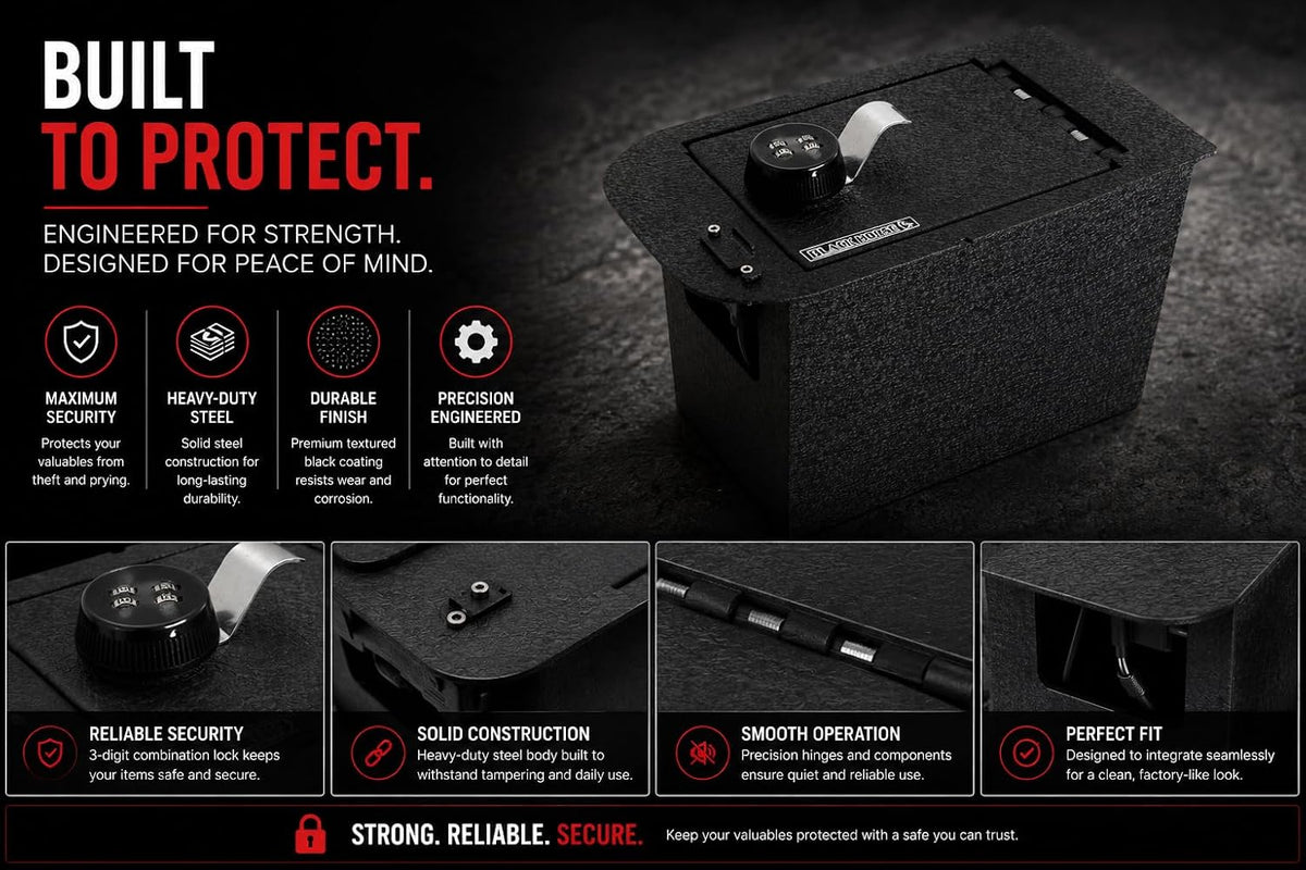 Black Horse Off Road Center Console Safe-ASTR01
