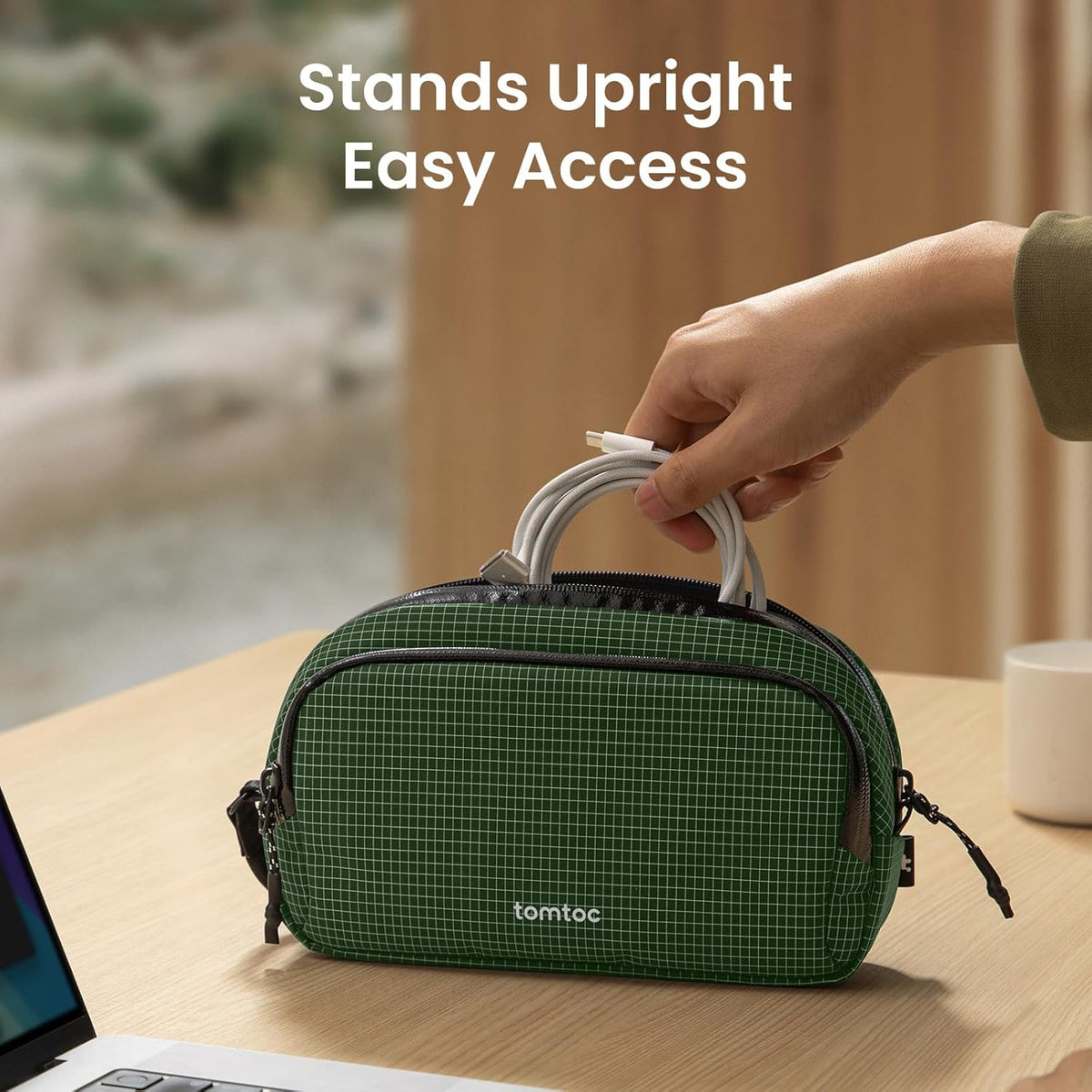 tomtoc Electronic Organizer Travel Case Performance, Dual Compartment Bag