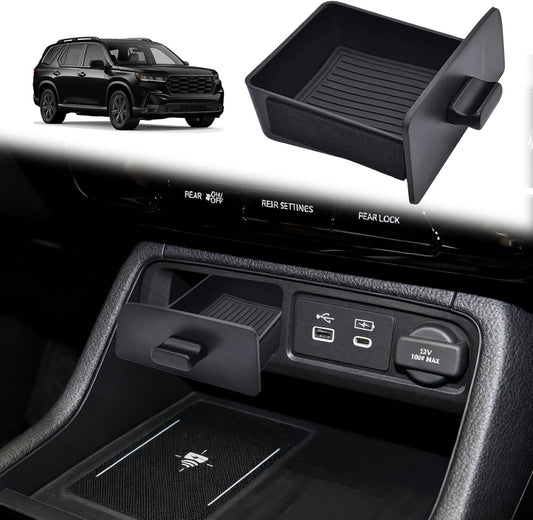 Storage Drawer Tray Fit for 2023 2024 2025 2026 Honda Pilot/2026 Honda Passport Accessories - Center Console Organizer Secret Compartment Storage Box Interior Accessories (Not for 2017-2025 Ridgeline)