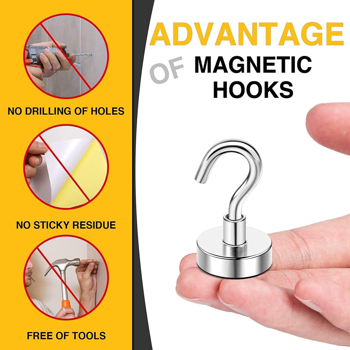 DIYMAG Magnetic Hooks 100pcs 30lbs Cruise Essentials 2026 Magnet Hook