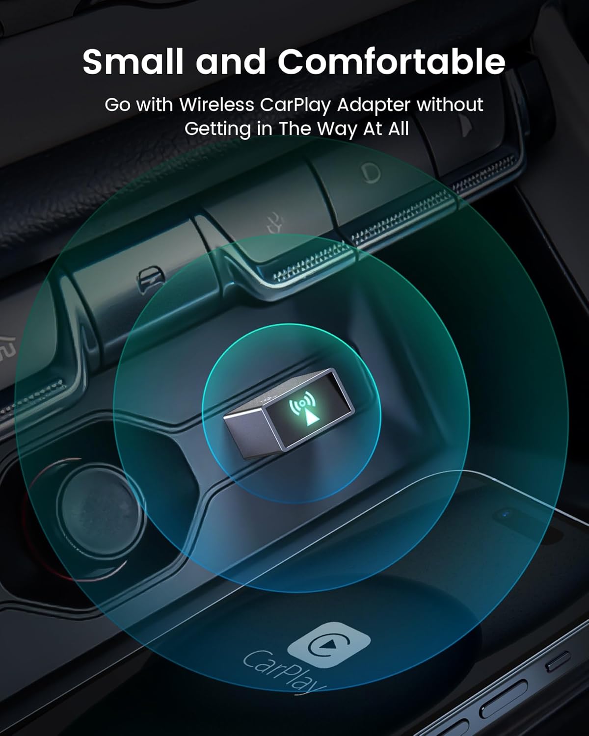 Wireless Carplay Adapter for iPhone Mini Design USB-A/USB-C