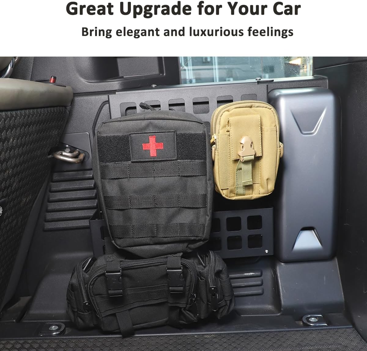 Car Trunk Storage Basket Organizer Side Cargo Rack Modular Compatible with Land Rover Defender 110 2020-2024 Car Rear Door Foldable Table Tailgate Table (Storage Basket Organizer-A)