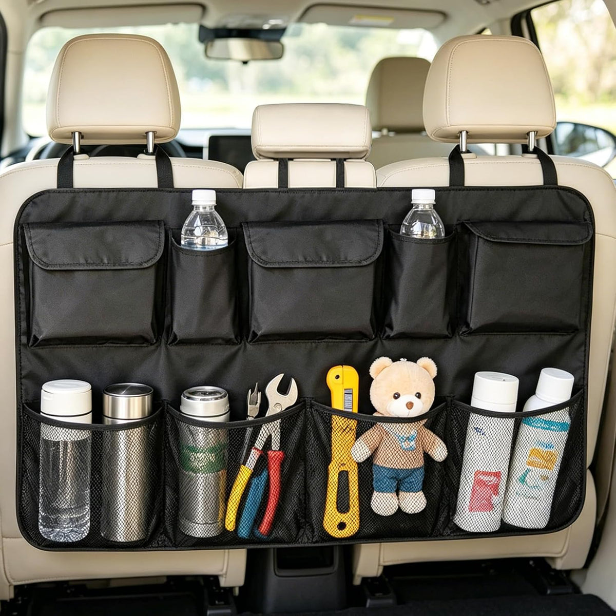 Car Trunk Organizer Large Capacity Back Seat Car Organizer with 8 Pockets