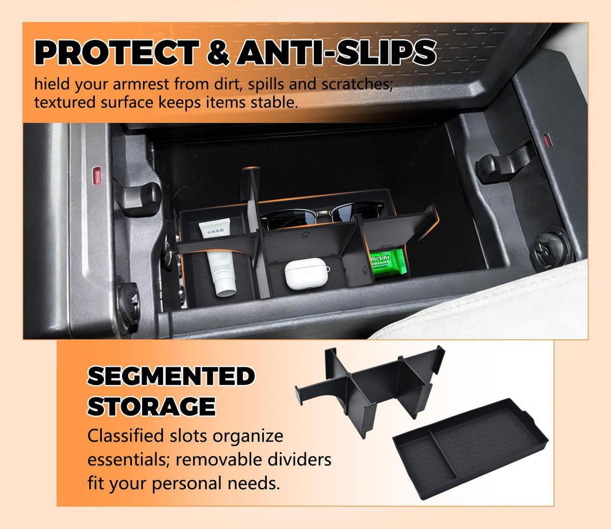 GZSH 3 PCS Center Console Organizer for Toyota RAV4 2026+ Accessories