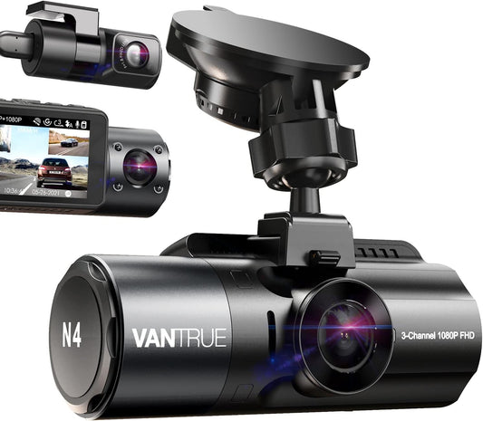 VANTRUE N4 3 Channel Dash Cam Front Inside Rear