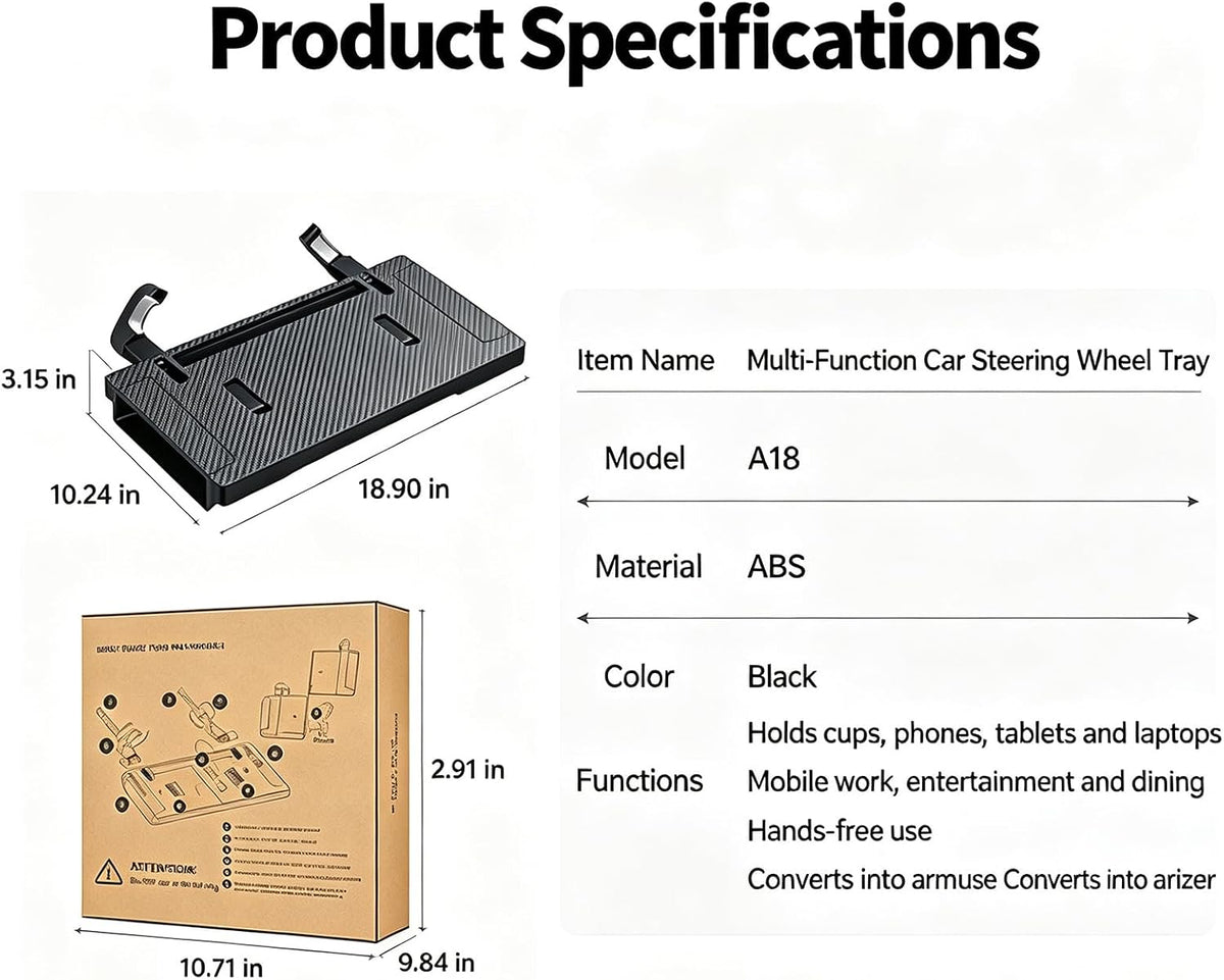 Steering Wheel Desk Tray for Laptop Car Table