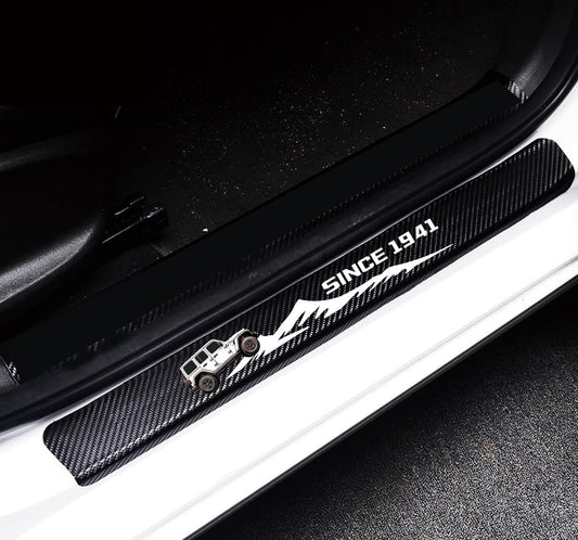4Pcs Car Door Sill Protector Reflective Sticker for Jeep Wrangler