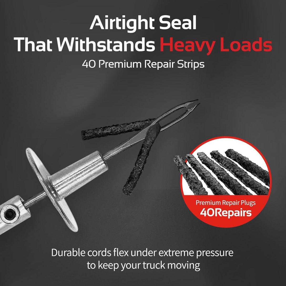 CTR Heavy Duty Tire Plug Kit, 68pcs Premium Flat Tire Repair Kit with Plugs