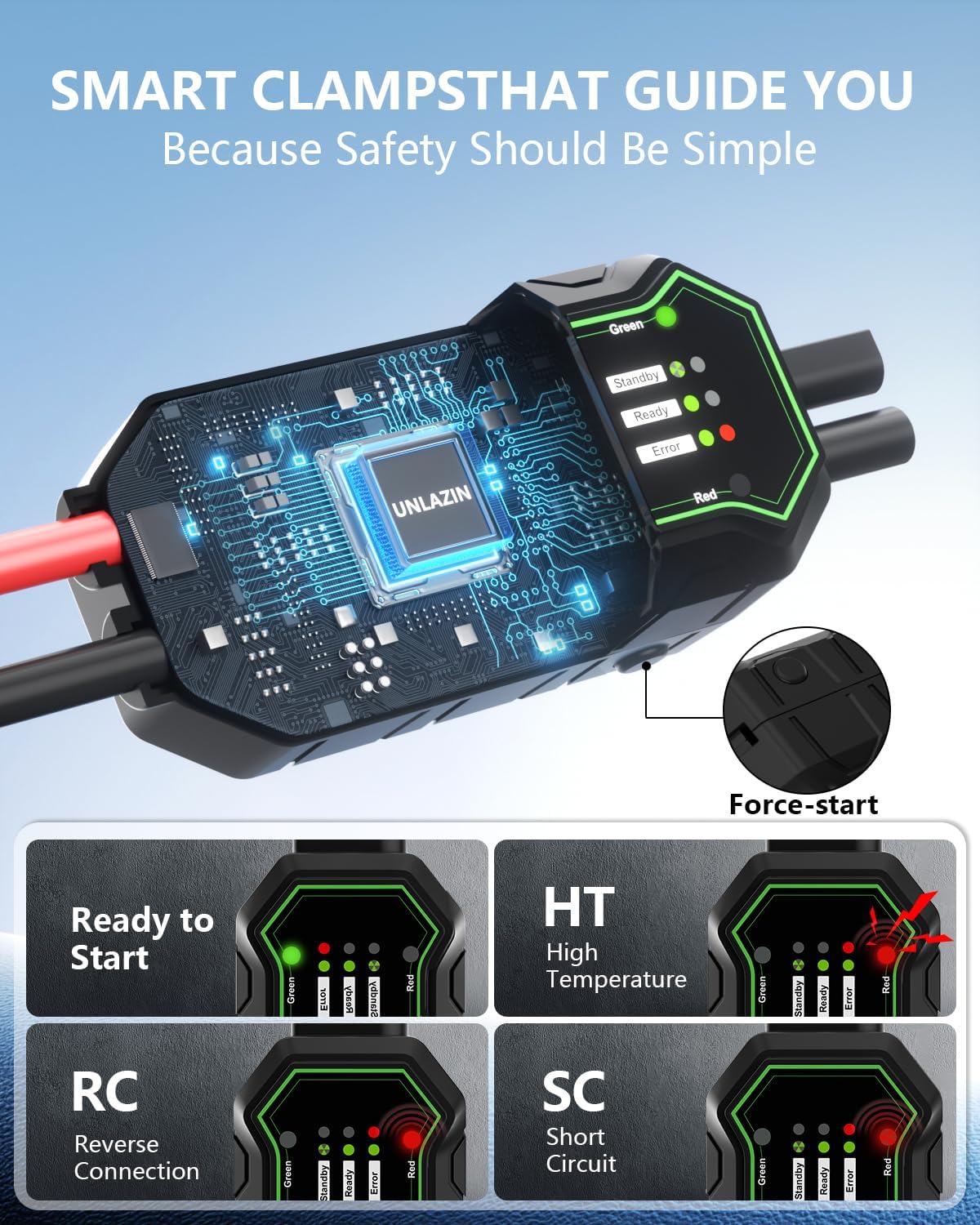X8 10000A Portable Jump Starter with Force Start, All Gas & Diesel Engines