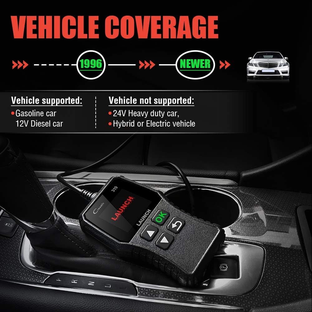 Launch CR319 OBD2 Scanner Engine Fault Code Reader for OBD2 Protocol Cars