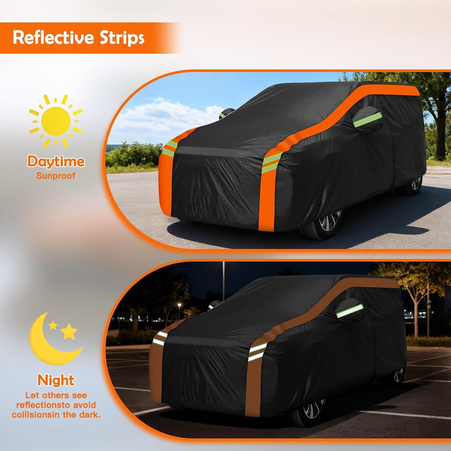 Car Cover for Jeep Wrangler 4 Door JL JK TJ YJ CJ 2007-2026, Multi-Layer Automobiles Covers Waterproof All Weather with Zipper Door, Sun Rain Snow Dust Protection