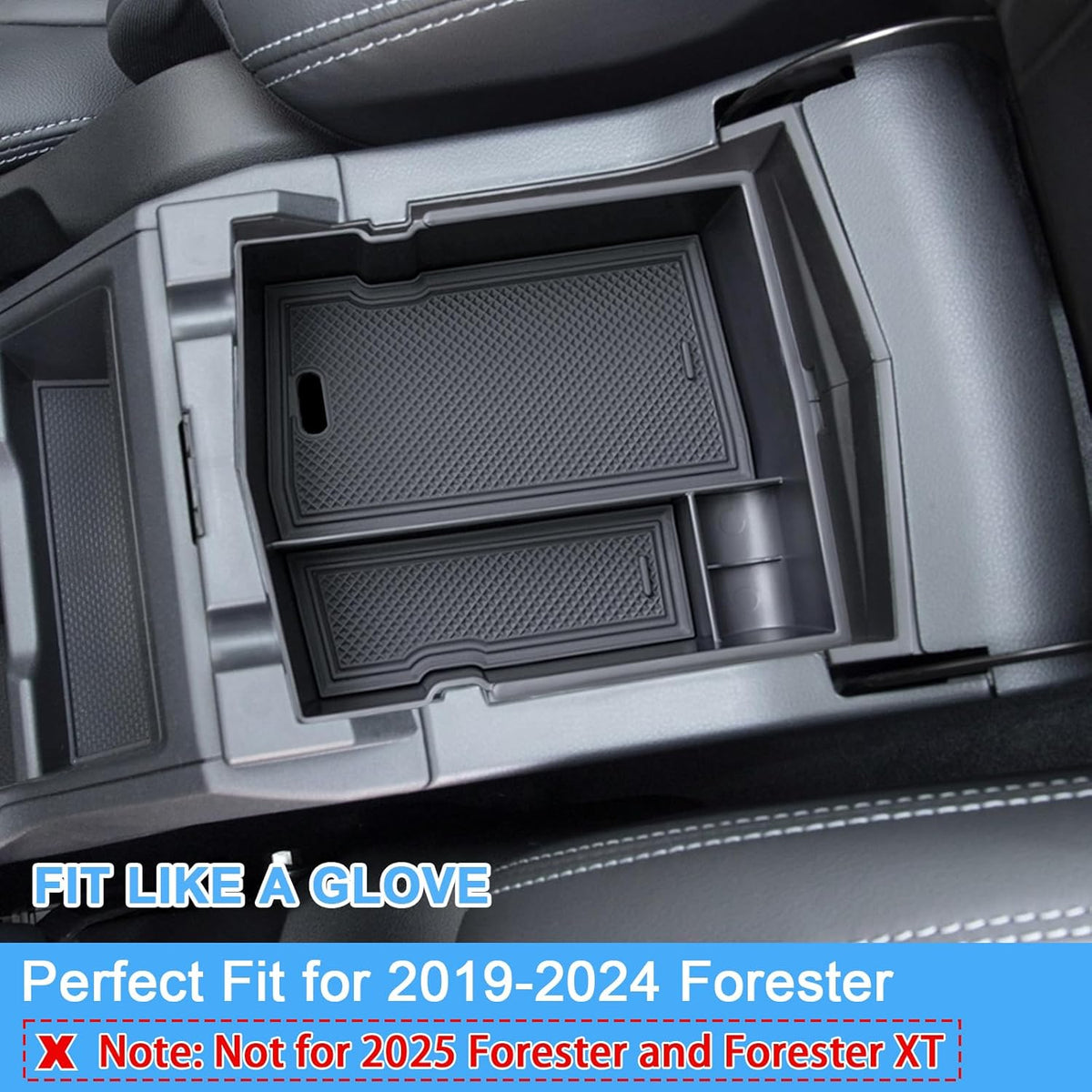 JKCOVER Center Console Organizer Tray For 2019-2024 Subaru Forester