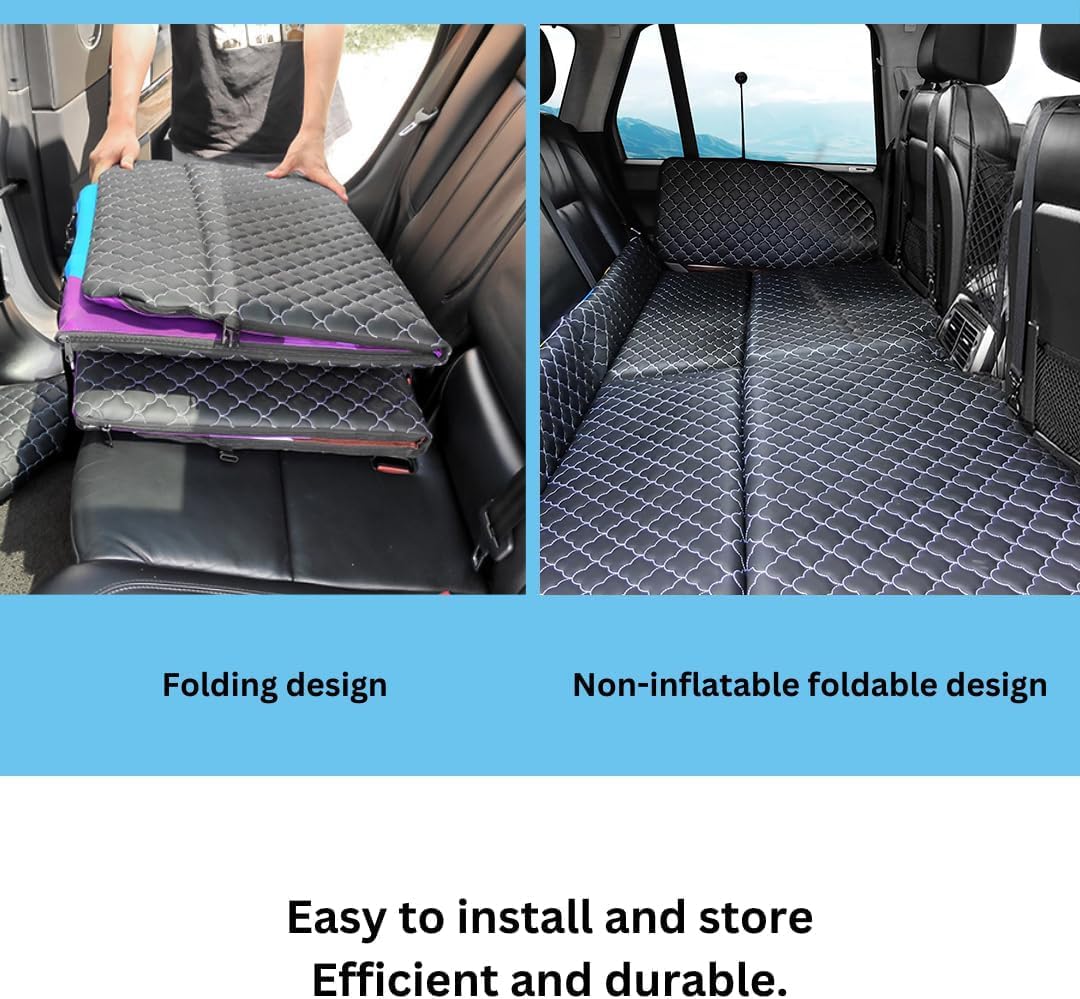 YASHINE Non Inflatable Truck Bed Air Mattress for Large Truck, Car Travel Camping Back Seat Extender for F150/RAM 1500/Silverado/Ranger/GMC/Tundra/Tacoma