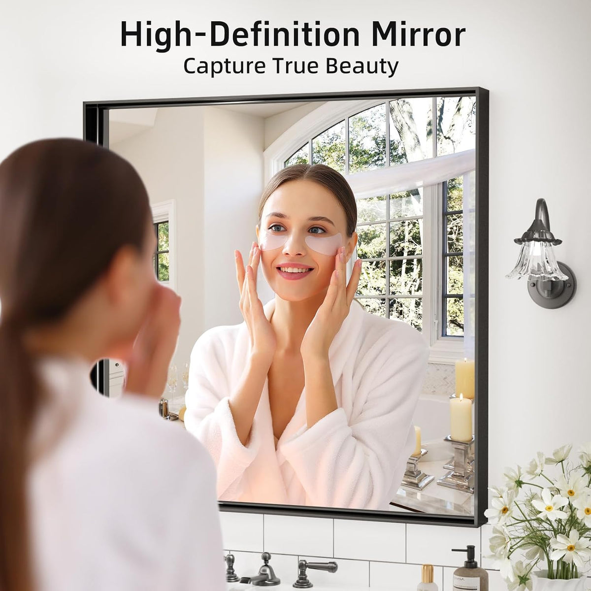 36”x 36” Bathroom Mirrors for Over Sink, Black Vanity Mirrors