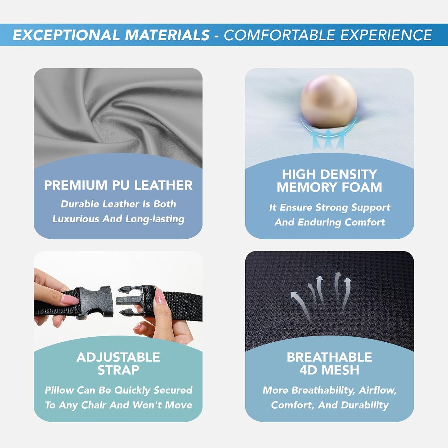 Lofty Aim Lumbar Support Pillow for Car, Car Seat Back Support for Driving | Memory Foam Car Lumbar Support for Driving Seat, Car Back Cushion, Adjustable Straps, Lower Back Pillow, Dark Grey