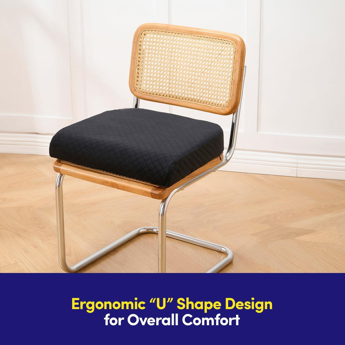 Extra Large Seat Cushion for Office Chair - Ergonomic Pillow for Desk Chair, Wheelchair, Airplane, Stadium, Car Seat, Gamers – Non-Slip Support Pad for Work, Automotive & Mobility, 19" x 17" x 3"