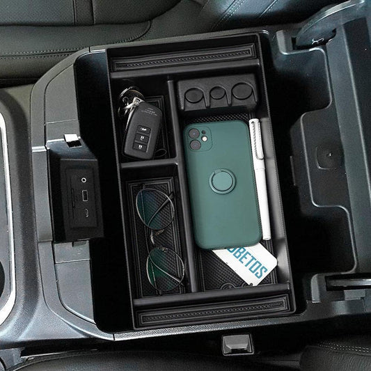 EDBETOS Center Console Organizer Tray Compatible with Chevy Silverado 1500/GMC Sierra 1500 2019-2022 Accessories and 2020-2023 Silverado/Sierra 2500/3500 HD Armrest Box - Full Console w/Bucket Seats