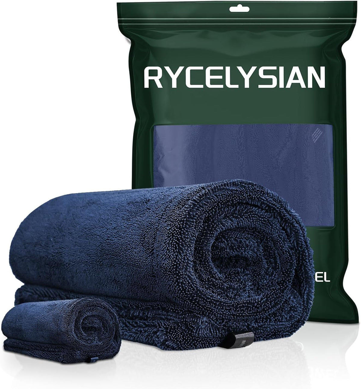 2-Pack 1500GSM Microfiber Drying Towel for Car 24"x36" & 11.8"x11.8"（Blue）