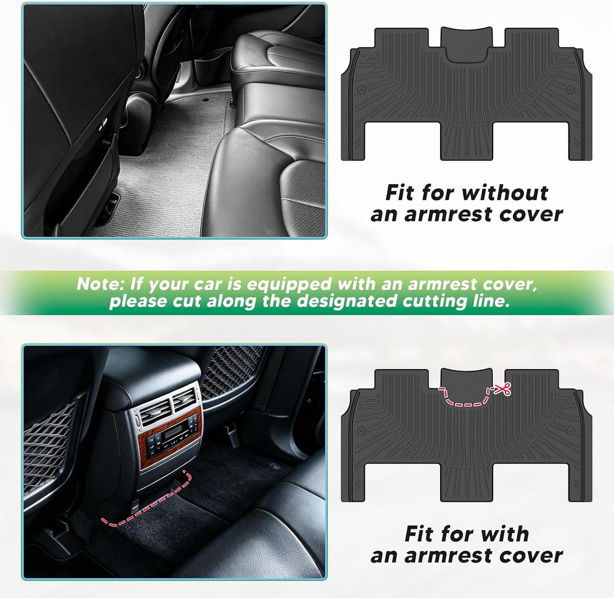 Cartist Floor Mats for Chrysler Pacifica (Only Fit Hybrid) 2017-2026, All Weather Cargo Liner for Pacifica Accessories, Heavy Duty TPE Car Mats, Car Accessories