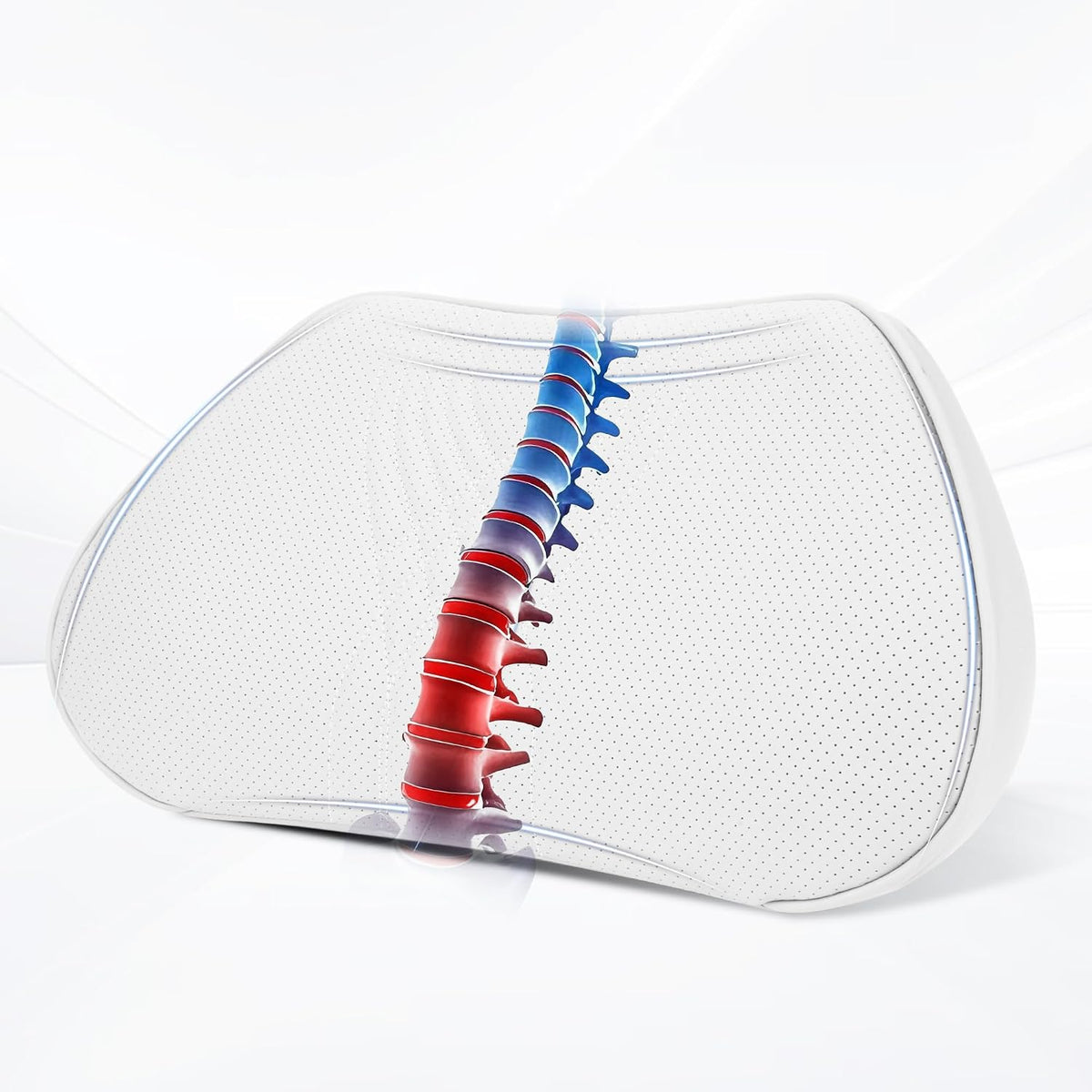 Lumbar Support Pillow for Car Seat, Office Chair, Off-White, 1PC