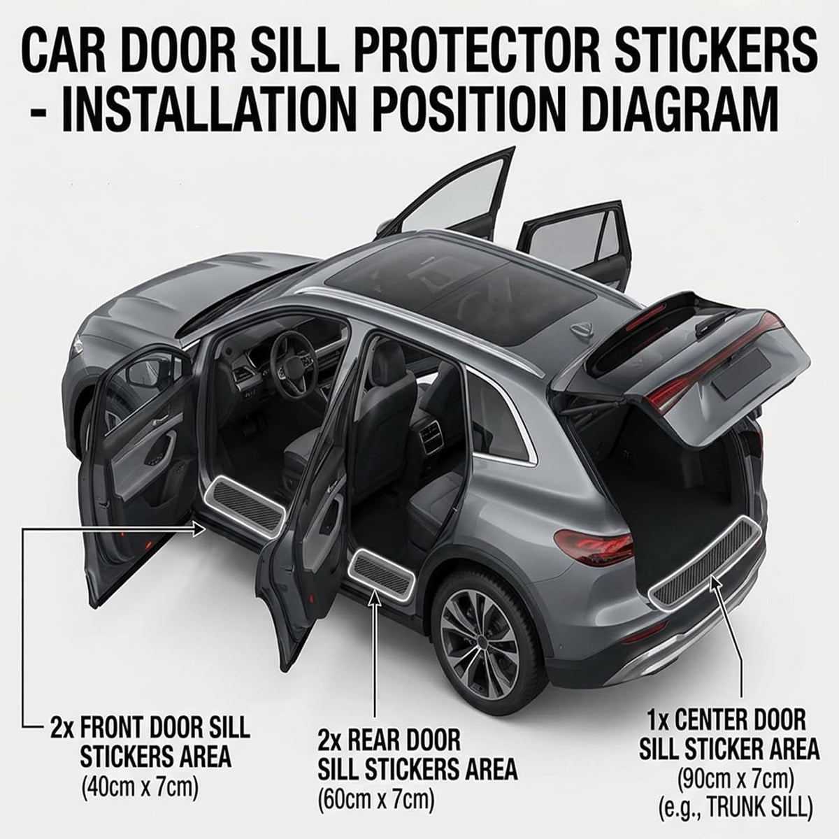 Car Door Sill Protector Trim for Lexus NX 2015-2026