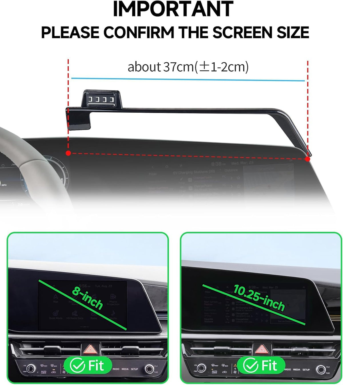 Qi2.2 25W Wireless Charger Car Phone Mount for Kia Niro/EV/Hybrid 2023-2026
