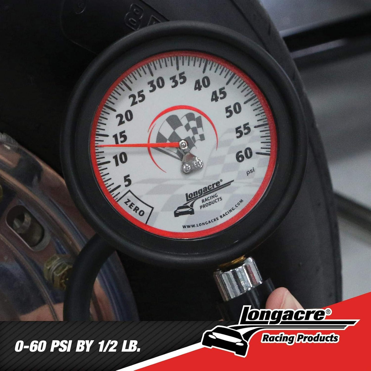 Longacre 52-52007 Magnum 3-1/2 GID Quick Fill Gauge 0-60 psi