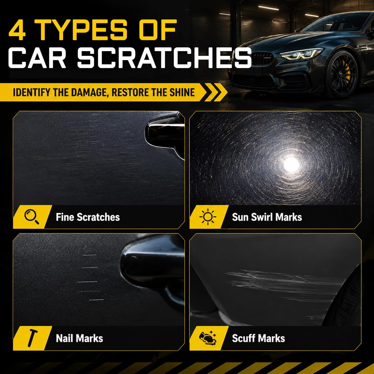 NUAN 2-IN-1 Scratch Removal Wax, Repair Car Scratches & Shine for Vehicles