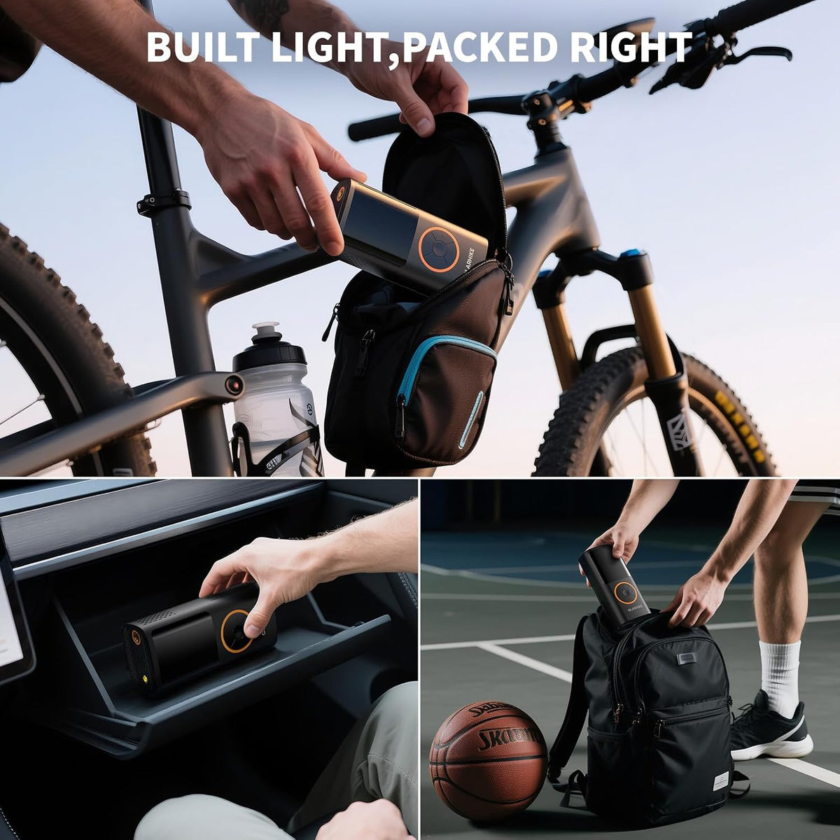 OlarHike Tire Inflator Portable Air Compressor,Cordless Electric Bike Pump