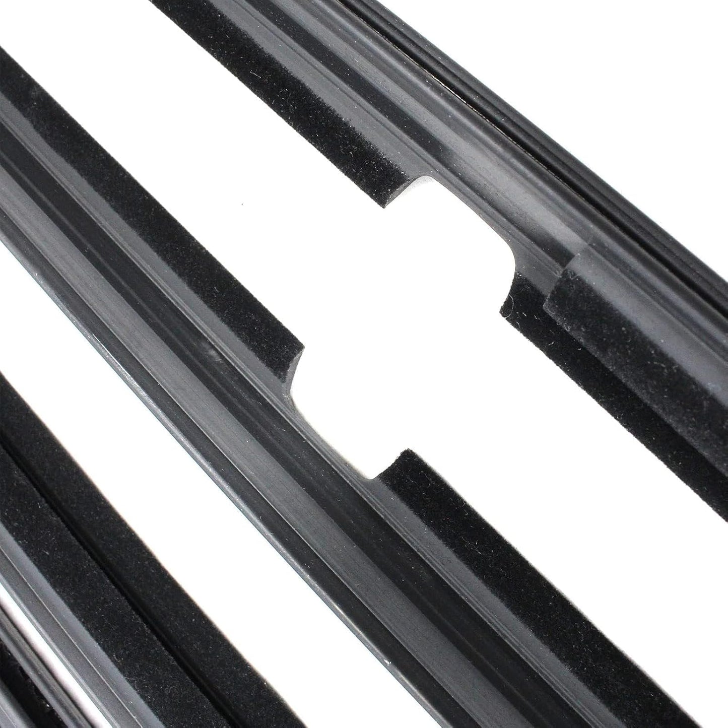 Weatherstrip Window Trim Compatible with Toyota Highlander 2008 2009 2010 Black Door Weather Stripps Molding Seal Belt Outside 4pcs