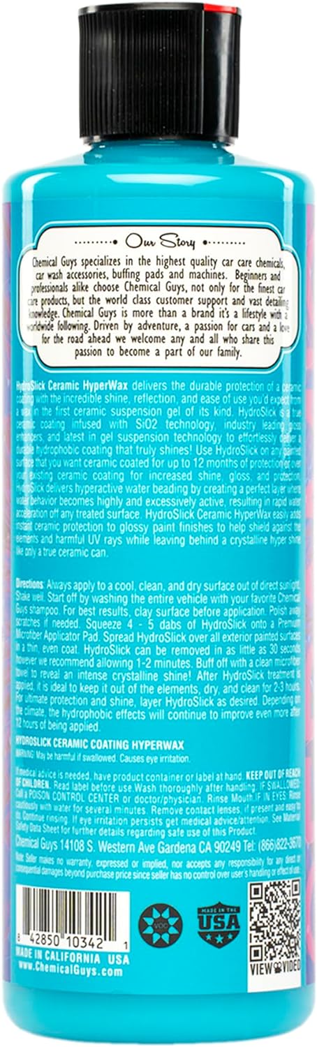 Chemical Guys, HydroSlick Intense Gloss Ceramic Coating HyperWax, 16 oz