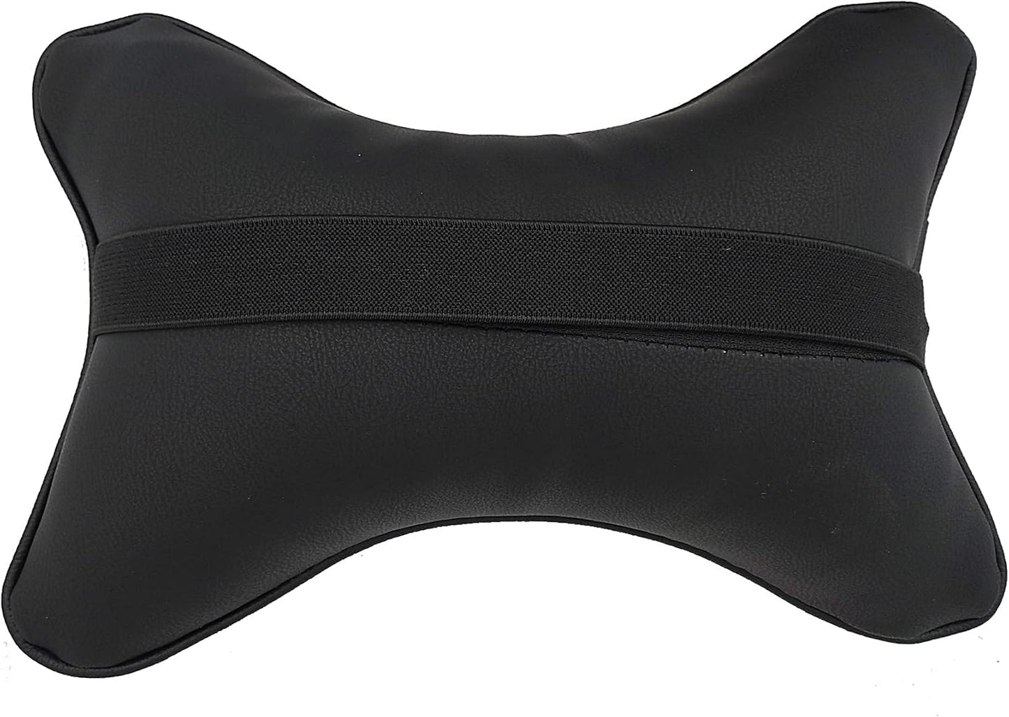 Car Neck Pillows Both Side Pu Leather 2pieces Pack Headrest Gogodog Fit for Most Cars Filled Fiber Universal Car Pillow (Black Blue)