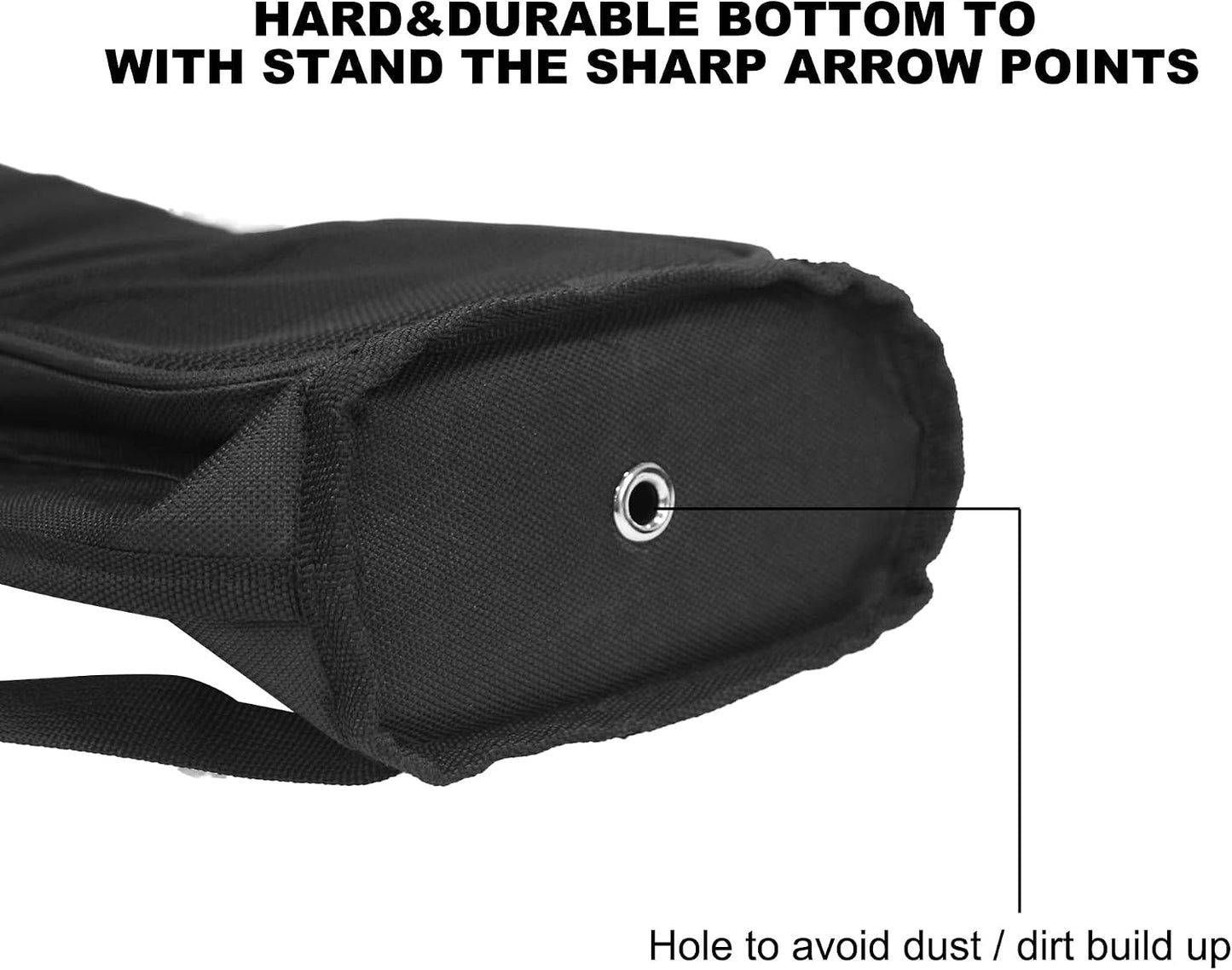 Lightweight Back Arrow Quiver, Holds 22-28 Arrows, Molle System, Adjustable 3-Point Carry, Ideal for Target Practice & Training (Left/Right Hand)