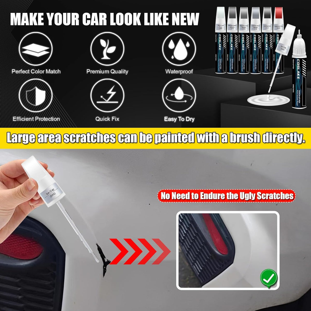 Car Touch Up Paint(Magnetic Gray Metallic(1G3)) for Toyota