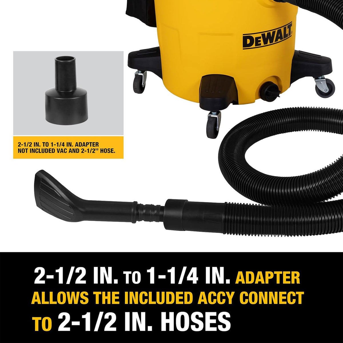 DEWALT 8-Piece Car Detailing Vacuum Hose Accessory Kit, DXVA13-0801